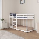 vidaXL Køyeseng hvit 75x190 cm heltre furu