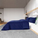 vidaXL Sengesett marineblå 260x240 cm bomull