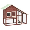 Vidaxl Kaninbur Mocca Og Hvit 140X63X120 cm Heltre Gran