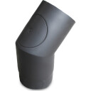 Ø 150 mm x 45° røykrørsbøy med renseluke for Atmos vedfyrt kjele