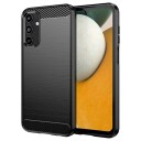 INCOVER Samsung Galaxy A15 (5G) / A15 Brushed Carbon Fiber Fleksibelt Plast Deksel - Svart