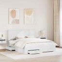  Sengestamme med hodegjerde Hvit 160 x 200 cm Konstruert tre