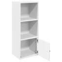 Bokhylle hvit 31x24x77 cm konstruert tre