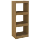 vidaXL Bokhylle/romdeler honningbrun 40x30x103,5 cm heltre furu
