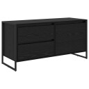  TV skap med skuff Svart Eik 100 x 36 x 49.5 cm Konstruert tre