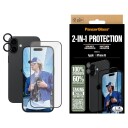 PanzerGlass 2-i-1 Skjerm- og Linsebeskytter for iPhone 16 6,1" - Svart