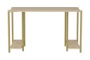 Malem Skrivebord 60x73,8x125,2 cm med oppbevaring   Gull/Brun