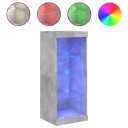 vidaXL Skjenk med LED-lys betonggrå 41x37x100 cm