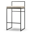 Department Barstol med Ryggstøtte 80 cm Svart / Beige Fløyel