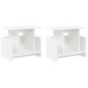 TV benk 2 pcs Hvit 50 x 35 x 45 cm Konstruert tre