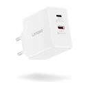 Lenovo 65W Dobbel USB-C GaN Mobillader Hvit