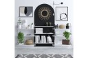 Lungo Bokhylle 85x20 cm Hvit/Svart   Hanah Home