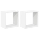  Vegghyller kubeformet 2 stk hvit 26x15x26 cm