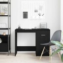  Skrivebord Svart Eik 100x50x76 cm Konstruert tre