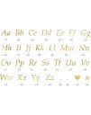 PartyDeco Stickers Bokstaver Gull Metallic