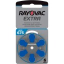 Rayovac ekstra avansert ACT 675 høreapparatbatteri med høy kapasitet 6-pakning