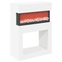 vidaXL Elektrisk peis Hvit 64 x 30 x 87 cm Konstruert tre