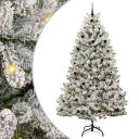  Kunstig juletre Grønn og hvit 240 cm PVC og metall