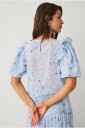 Ellos Collection   Bluse med puffermer   Blå