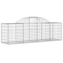 vidaXL Gabionkurver buede 14 stk 200x50x60/80 cm galvanisert jern