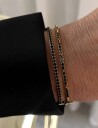 Bud to rose Crown Spike Bracelet Black/Gold Black 