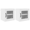  Kjøkkenskap 2 pcs Høyglanset hvit 40 x 31 x 40 cm