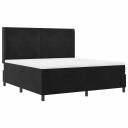  Box Spring Seng med Madrass Svart 180x200 cm Fløyel