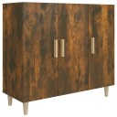 vidaXL Skjenk røkt eik 90x34x80 cm konstruert tre