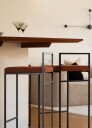 Department Barstol med Ryggstøtte 80 cm Sort / Rust Bouclé