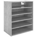 vidaXL Skoskap betonggr? 60x35x70 cm sponplate