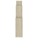 vidaXL Kubeformet vegghylle sonoma eik 80x15x78,5 cm sponplate