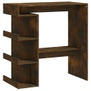 vidaXL Barbord oppbevaringsstativ røkt eik 100x50x101,5 cm sponplate