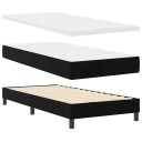  Box Spring Seng med Madrass Svart 90x190 cm Fløyel