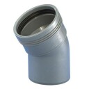 Wavin Wafix 40 mm Rørbend 30° Plast med Fix-lock Tetningsringer