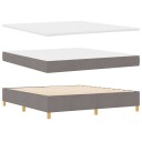  Box Spring Seng med Madrass & Benk Taupe 180x200 cm Stoff