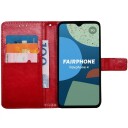 Caseonline Mobil Lommebok 3-Kort Fairphone 4 - Rød