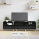  TV skap med skuff Svart eik 150 x 30 x 45 cm Konstruert tre