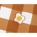 Little&Bigger Breakfast Club Hundemadrass Gingham Stekt Egg Brun 80X110Cm 