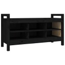 vidaXL Gangbenk svart 110x40x60 cm heltre furu