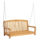 vidaXL Hengebenk Rose 114 x 61 x 61,5 cm Massivt Teaktre Naturlig
