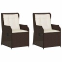 vidaXL Hagebenk 2 pcs Brun polyrotting