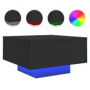  Sofabord med LED-lys svart 55x55x31 cm 836575