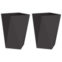 vidaXL Plantekassed 2 pcs Svart 50 x 50 x 75 cm Stål