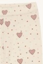 Hust & Claire Laki Hearts  ull/bambus leggings til barn   off white (122)