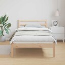 Seng med Hodegavl 90x220 cm Solid Furutre