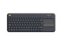 Logitech Wireless Touch Keyboard K400 Plus - tastatur - Tysk - svart Inn-enhet