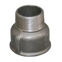 GF Sort Spissmuffe 1" x 3/4" for VVS-installasjoner