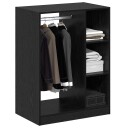  Garderobeskap Svart eik 77 x 48 x 102 cm Konstruert tre