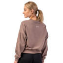Nebbia Loose Fit Sweatshirt ''Feeling Good'' brown medium/large