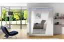 Leila Garderobe + LED - Hvit